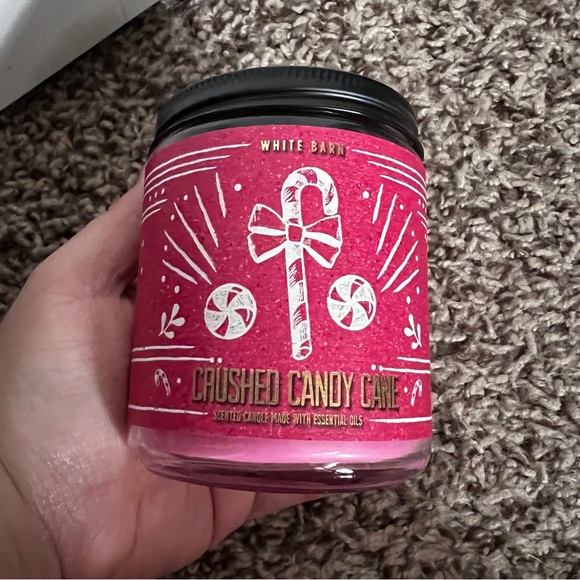White Barn Crushed Candy Cane Candle - Pink - Picture 1 of 3